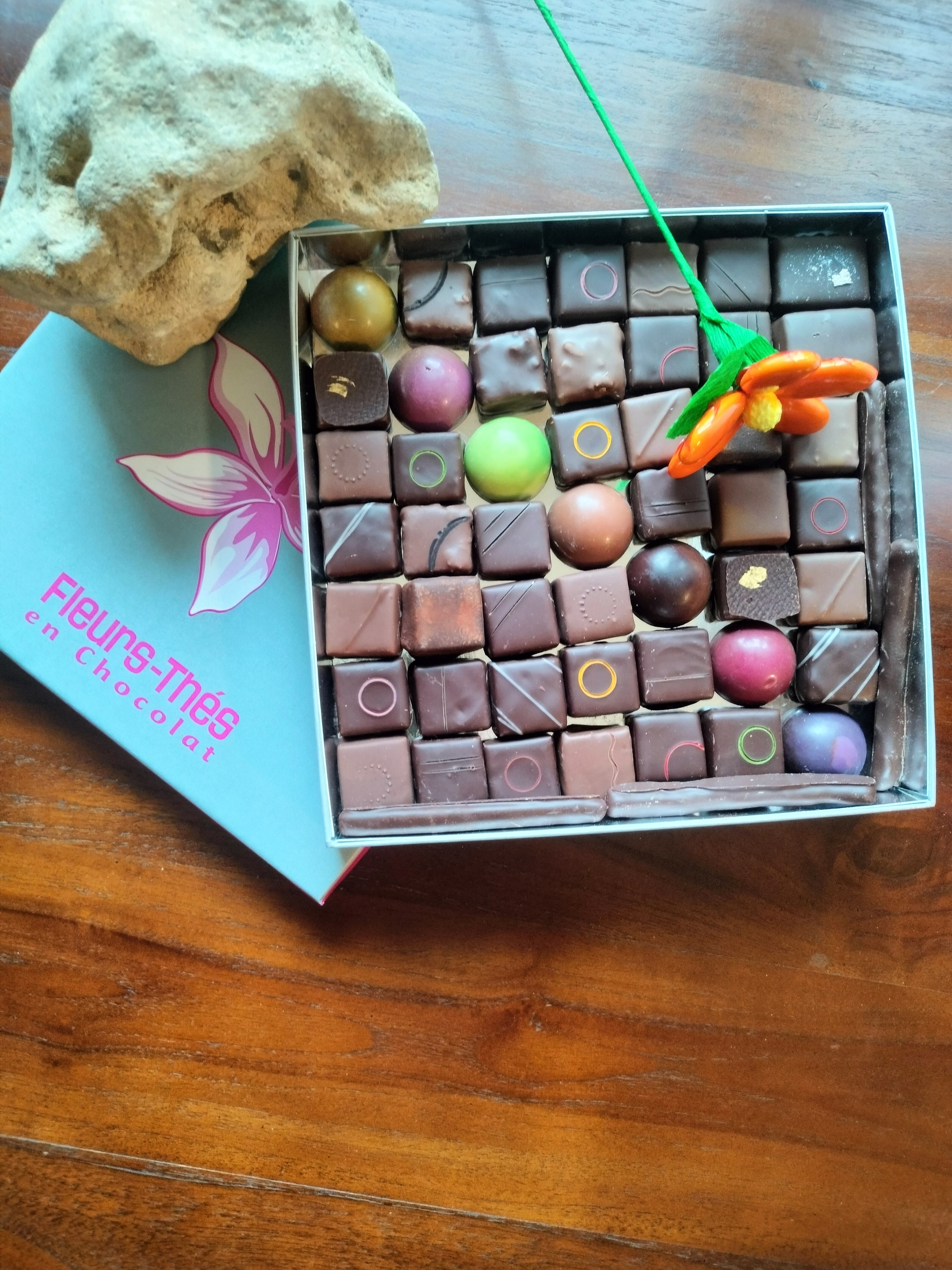 Ecrin partage chocolats ouvert