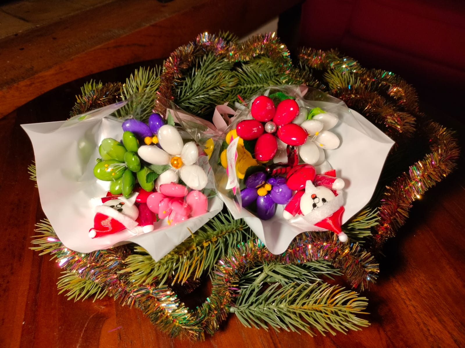 Bouquet Père Noel sensations dragées chocolat 1