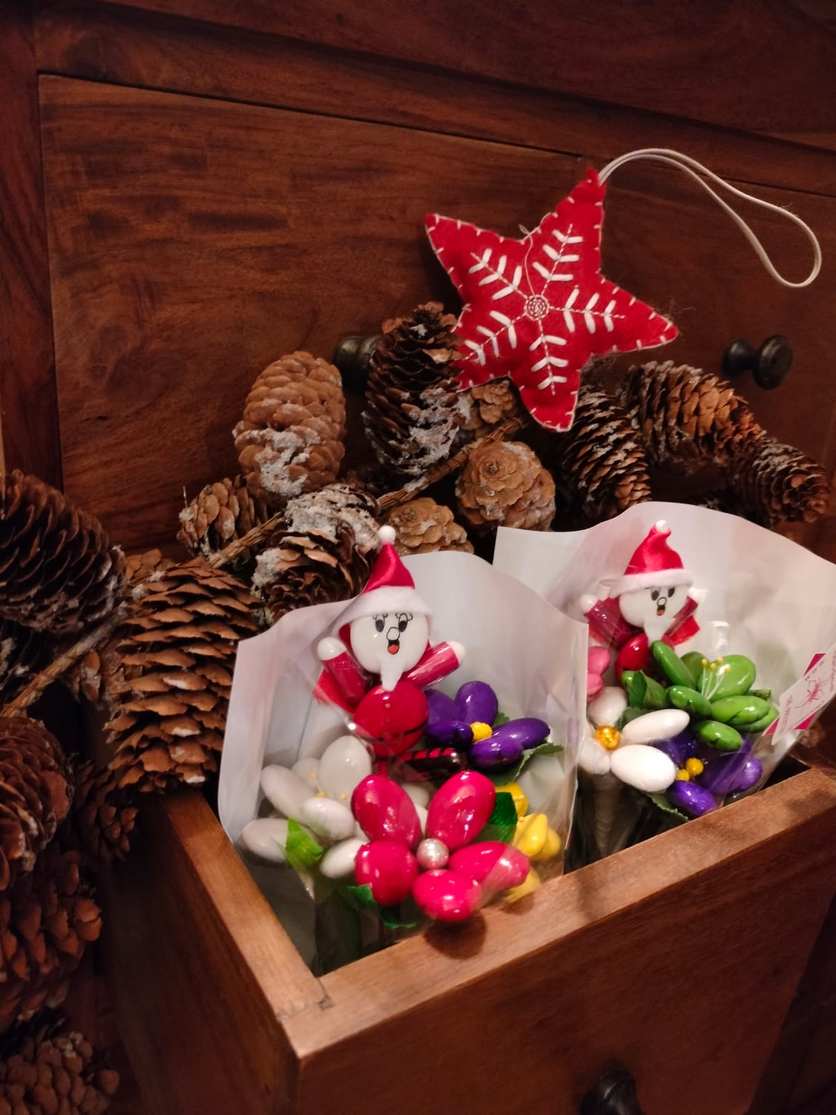 Bouquet Père Noel sensations dragées chocolat 8