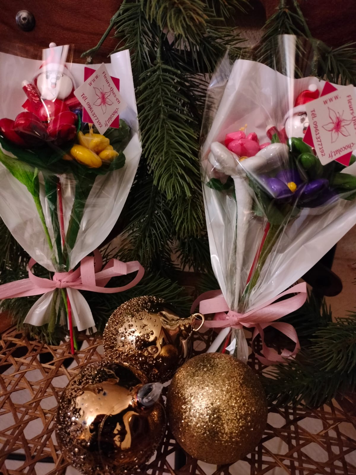 Bouquet Père Noel sensations dragées chocolat 4