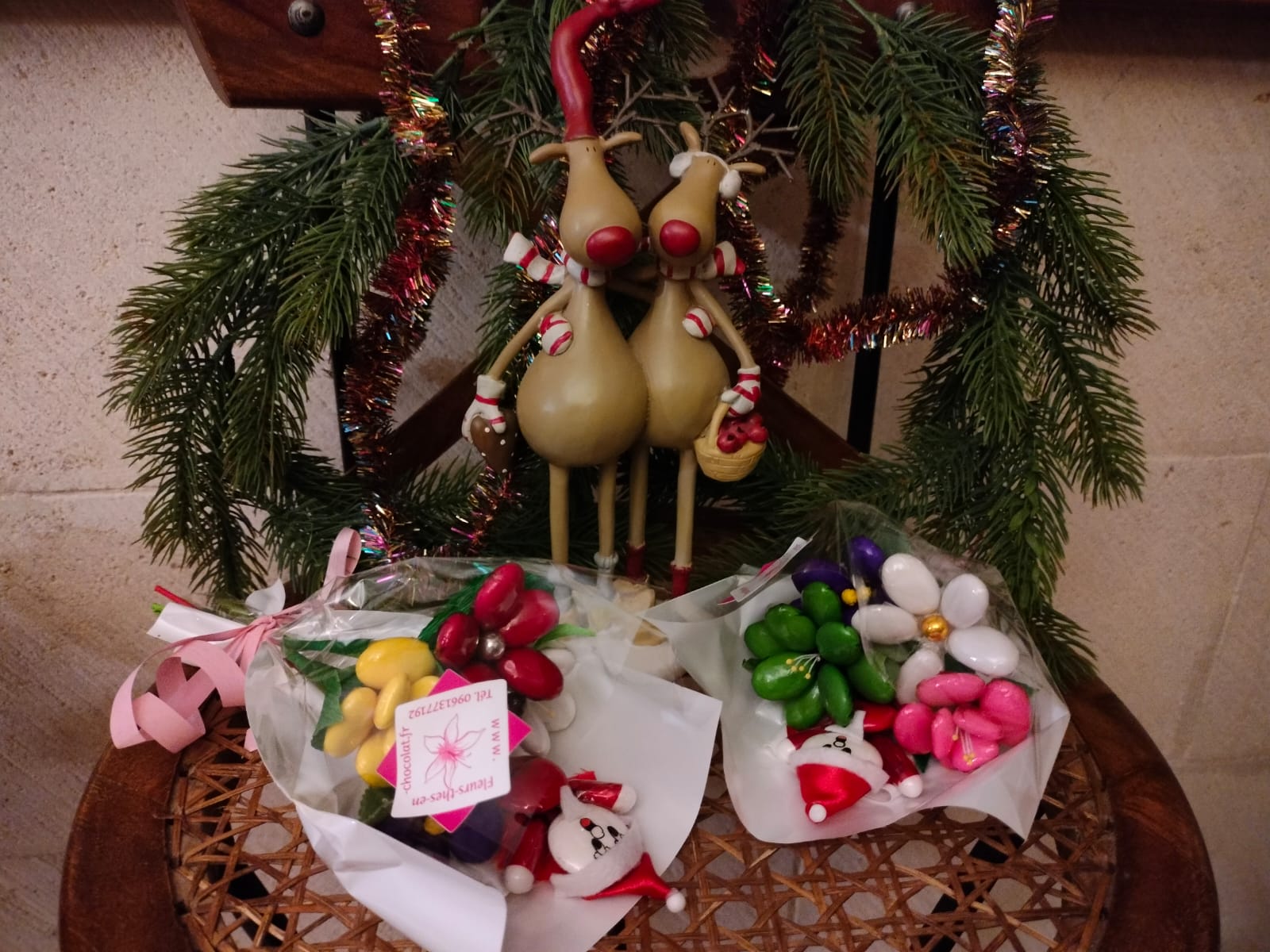 Bouquet Père Noel sensations dragées chocolat 2