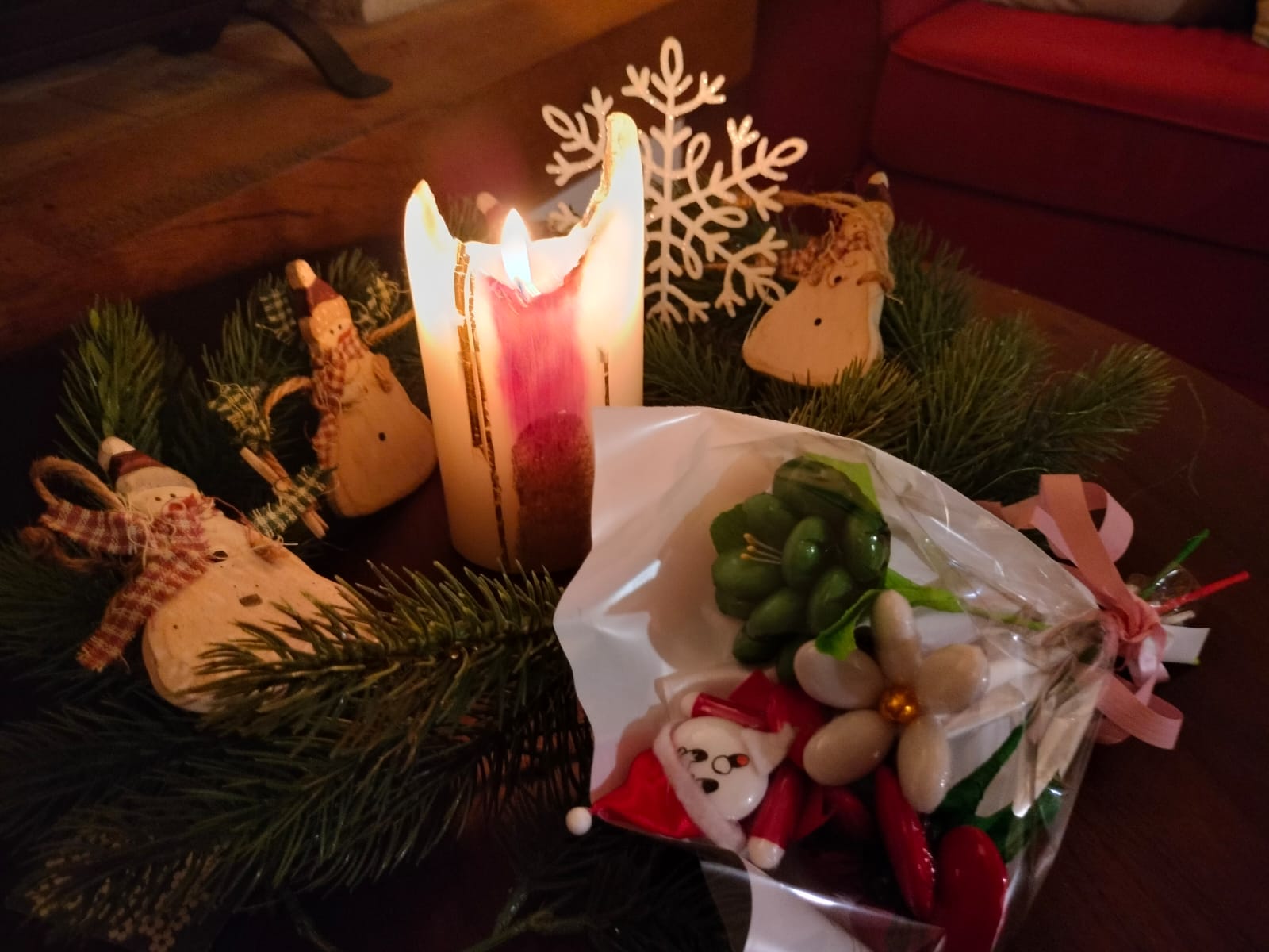 Bouquet Père Noel renouveau dragées chocolat 4