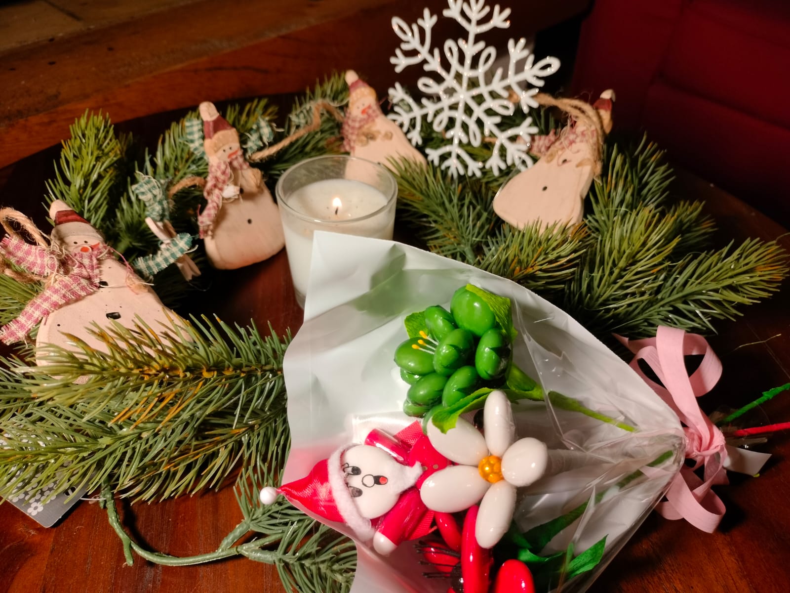 Bouquet Père Noel renouveau dragées chocolat 3
