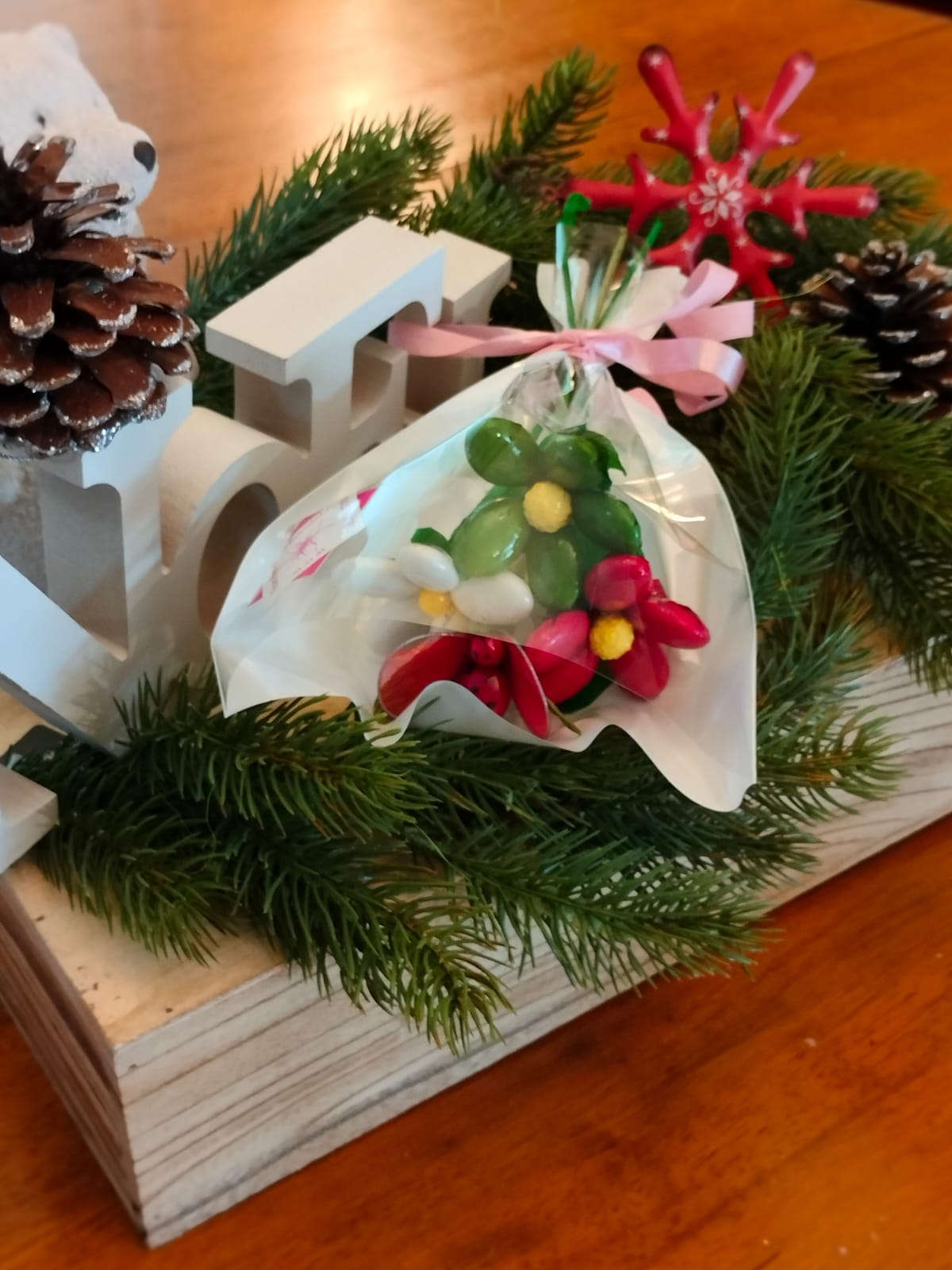 Bouquet Noël coccinelle marguerite 3