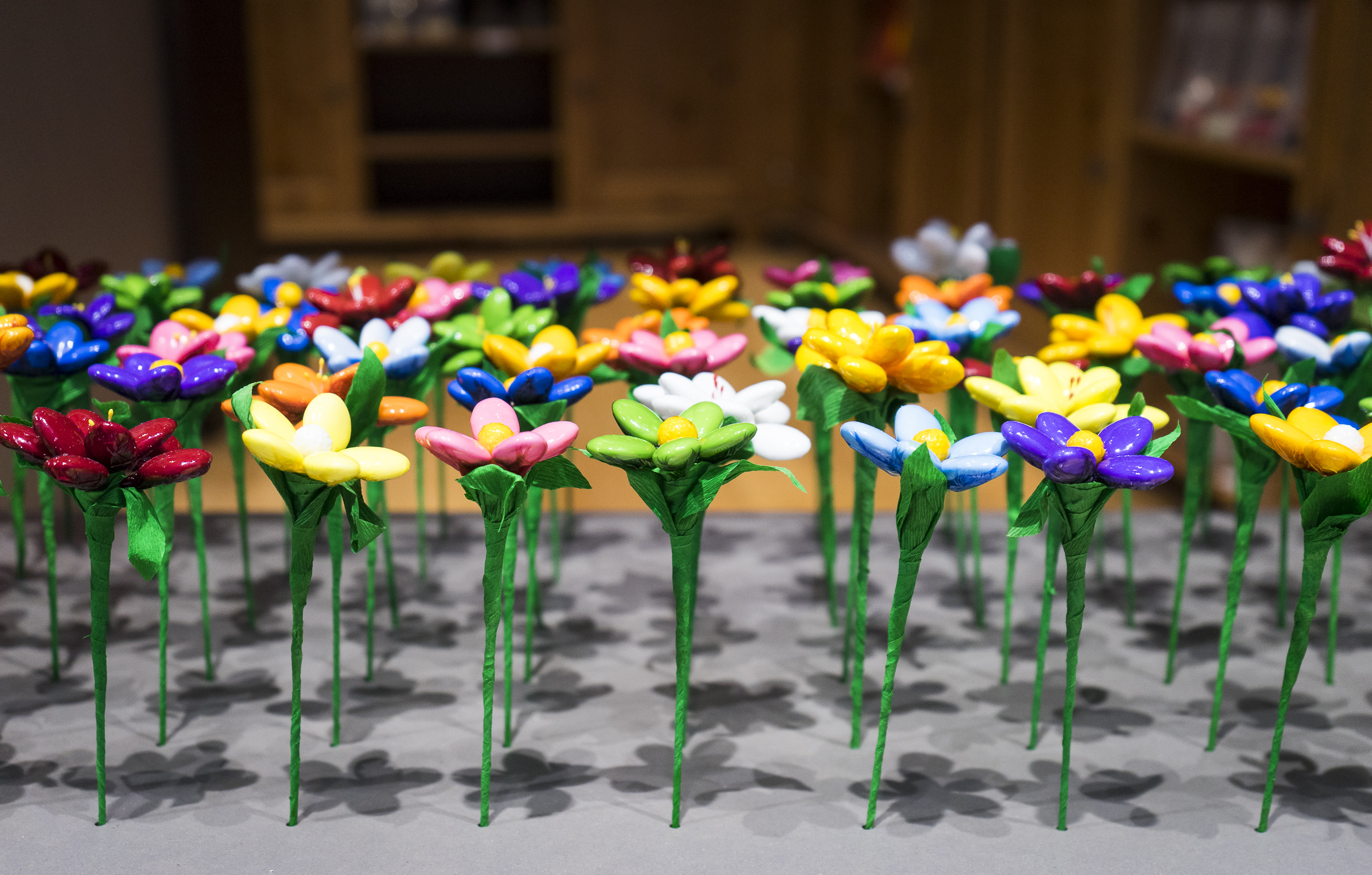 Composition de fleurs de chocolat