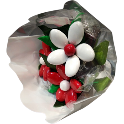 Mini bouquet Saint Valentin chocolats et dragées 1