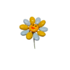Fleur Smiley blanc jaune dragées chocolat