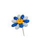 Fleur Smiley blanc bleu dragées chocolat
