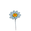 Fleur Smiley blanc dragées chocolat