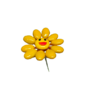 Fleur Smiley jaune dragées chocolat