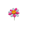 Fleur Smiley blanc rose dragées chocolat