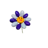 Fleur Smiley blanc violet dragées chocolat