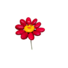 Fleur Smiley rouge dragées chocolat