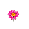 Fleur Smiley rose dragées chocolat