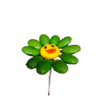 Fleur Smiley vert dragées chocolat