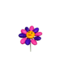 Fleur Smiley violet bleu dragées chocolat