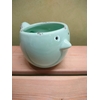 Vase oiseau vert dragées chocolat