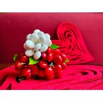 Bouquet Saint Valentin pivoines dragées chocolat coeurs rouges