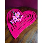 Bouquet Saint Valentin marguerites roses dragées chocolat coeur rouge