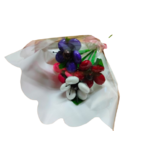 Bouquet Saint Valentin anémones dragées chocolat