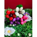 Bouquet Saint Valentin anémones dragées chocolat prairie