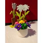 Vase blanc bouquet violettes dragées chocolat 3