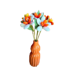 Vase céramique bouquet jonquilles dragées chocolat