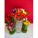 Vase bouquet couronne coquelicots dragées chocolat (2)