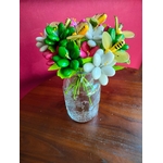 Vase garden bouquet frésias abeilles dragées chocolat 1