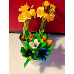 Vase moucheté bouquet tulipes dragées chocolat 4