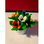 Vase moucheté bouquet tulipes dragées chocolat 1