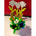 Vase moucheté bouquet tulipes dragées chocolat 3