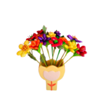 Vase tulipe jaune bouquet fleurs dragées chocolat