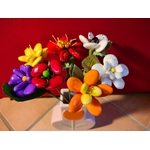 Vase tulipe rose bouquet fleurs dragées chocolat 2