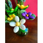 Vase vert bouquet fleurs dragées chocolat 2