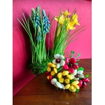Vase vintage bouquet coquelicots anémones dragées chocolat 4