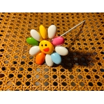 Fleur Smiley blanc multicolore dragées chocolat 3