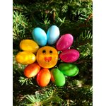 Fleur Smiley multicolore dragées chocolat 6