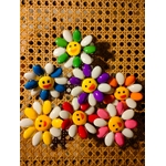 Fleurs Smiley blanc et une couleur dragées chocolat 2