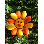 Fleur Smiley jaune orange dragées chocolat 6