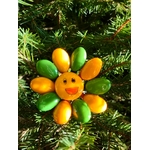 Fleur Smiley vert jaune dragées chocolat 7