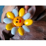 Fleur Smiley blanc et jaune dragées chocolat 6