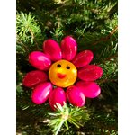 Fleur Smiley rouge dragées chocolat 7