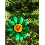 Fleur Smiley vert dragées chocolat 7