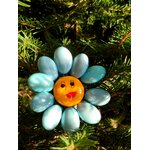 Fleur Smiley bleu dragées chocolat 7