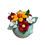 Vase oiseau fleurs dragées chocolat