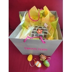 Bouquet de Pâques chocolats et une fleur de dragées et sac luxe