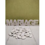 Dragées chocolat noir couleur blanc détail