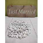 Dragées coeur chocolat lait couleur blanc détail
