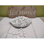 Dragées coeur chocolat lait couleur blanc mariage